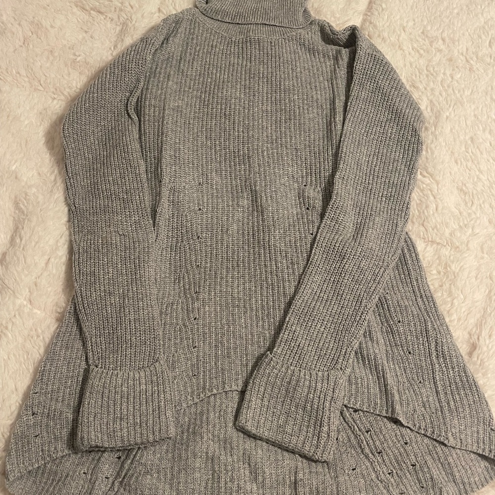 Chelsea28 Heather Gray Turtleneck Sweater